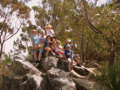 Team Candy and Team Collin celebrate madly on the peak