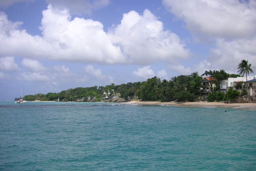 West Coast beach in Barbados