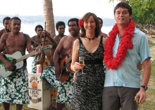 We were slow to get married but eventually made it official with an island wedding in Vanuatu attended by our three children. 