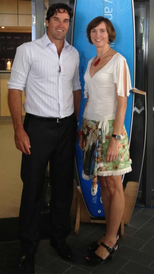 Pat Rafter Annabel Candy at the mantra in noosa