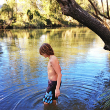 how to do nothing max swimming in creek