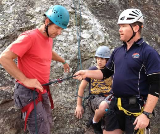 rock climbing in Queensland near Mount Barney 