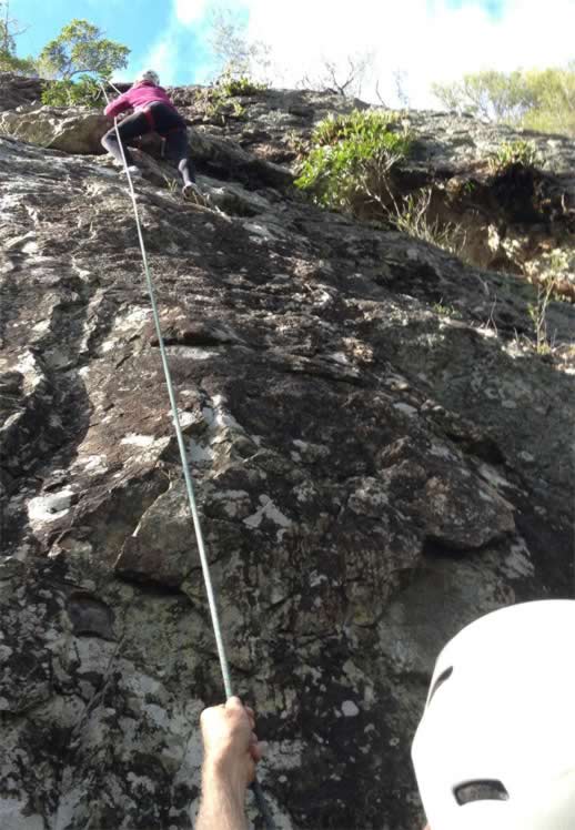 rock climbing in Queensland near Mount Barney 