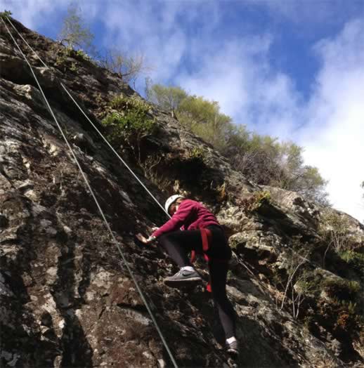 rock climbing in Queensland near Mount Barney 