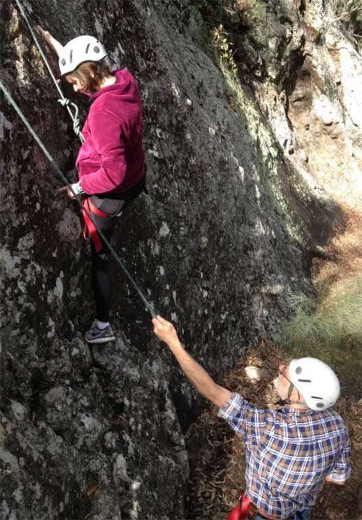 rock climbing in Queensland near Mount Barney 