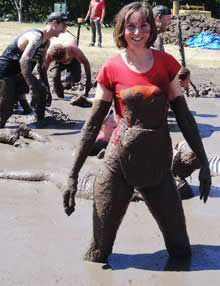 Annabel Candy completes the Stampede muddy obstacle race in Brsibane