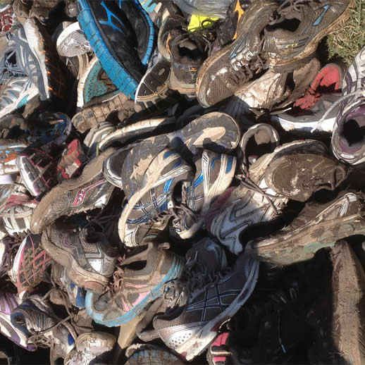 obstacle race muddy trainers