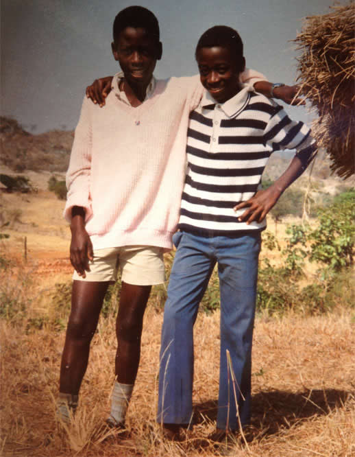 Sunwell and Bernard dressed put their best clothes on to pose for the camera in 1992