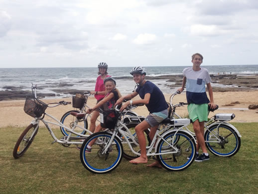 shelly beach caloundra by electric bike