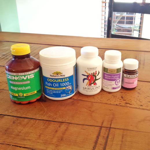 health supplements bottles