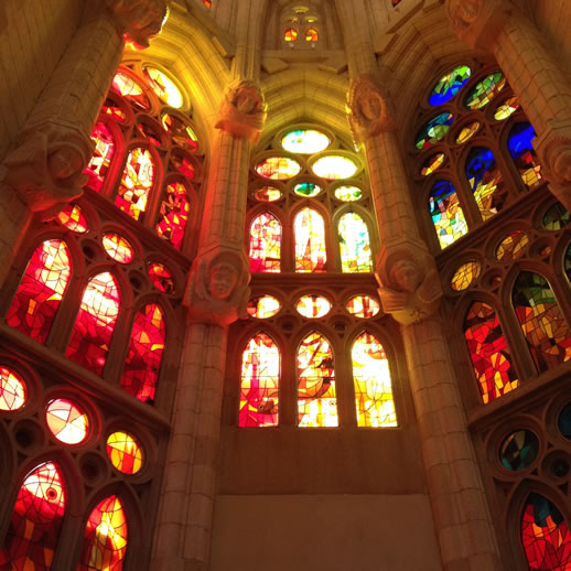 barcelona sagrada familia window