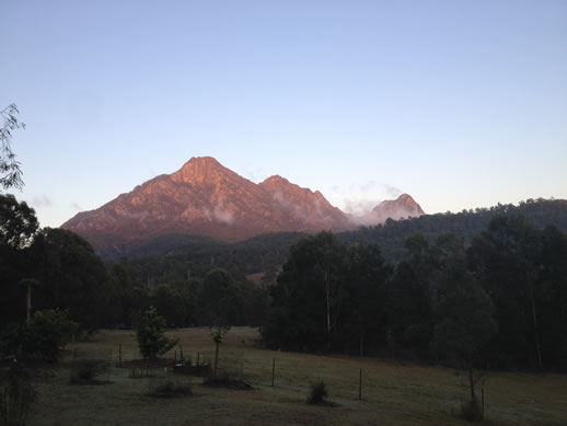 mount barney from lodge